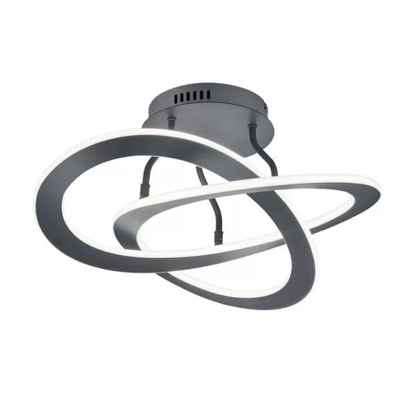 Image of Oakland Modern 40W LED Semi Flush Light Anthracite 3000K