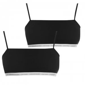 Image of Calvin Klein 2 Pack CK One Cotton Bralettes - Black 001