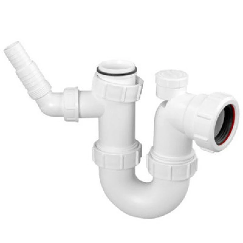 Image of McAlpine WM14V Sink Trap with 135° Swivel Nozzle with Anti-Syphon (Silentrap) White