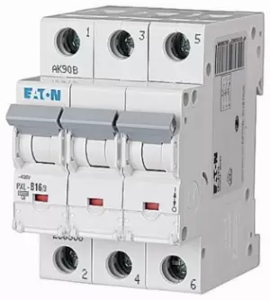 Image of Eaton xPole 16A MCB Mini Circuit Breaker3P Curve B, Breaking Capacity 10 kA
