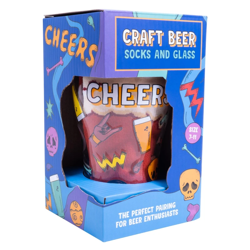 Image of Fizz Creations Craft Beer Socks & Glass Novelty Gift Sets One Size Multi 88587399000