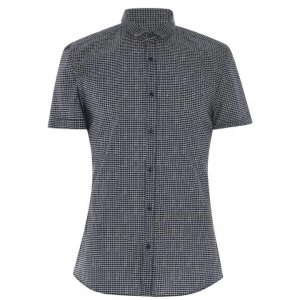 Image of Hugo Boss Empson Short Sleeved Shirt Navy Size L Men