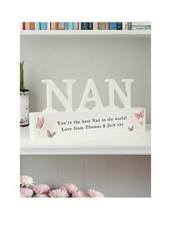 Image of Personalised Memento Company Personalised Message Butterfly NAN Ornament