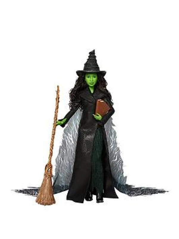 Image of Mattel Wicked: Part 2 of Universal Pictures Elphaba Deluxe Fashion Doll with Removable Outfit and 4 Accessories Movie Inspired JFM12 Black - Wicked: P