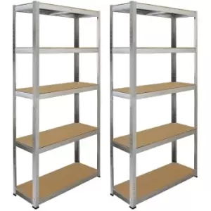 Image of Monster Racking Galwix Steel Shelving, 175kg/shelf, 180 x 30 x - Silver