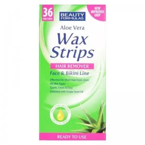 Image of Beauty Formulas Face & Bikini Line Hair Removal Wax Strips