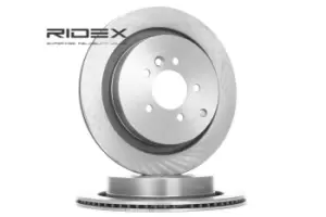 Image of RIDEX Brake disc 82B0614 Brake rotor,Brake discs LAND ROVER,Range Rover Sport (L320),Discovery III (L319),Discovery IV (L319),DISCOVERY IV VAN (L319)
