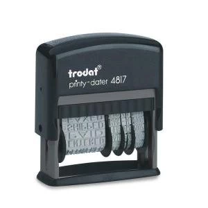 Image of Trodat Printy 4817 Dial A Phrase Self inking Dater Stamp Black T4817