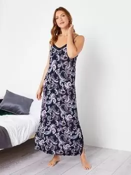 Image of Long Tall Sally Autumn Paisley Chemise, Black, Size 14-16, Women