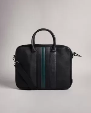 Image of Striped Pu Document Bag