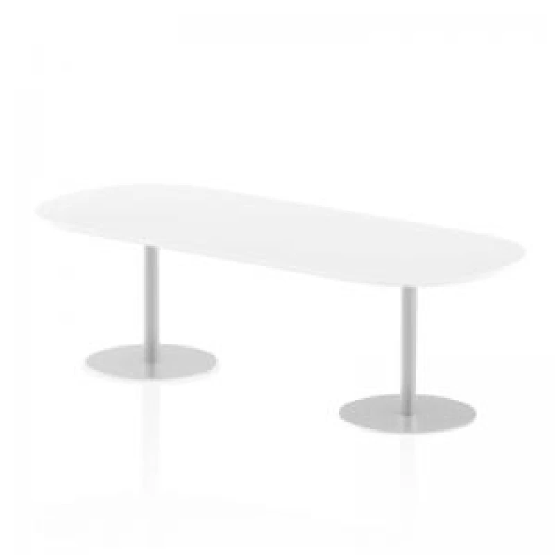 Image of Dynamic Italia 2400mm Poseur Boardroom Table White Top 725mm High Leg ITL0198