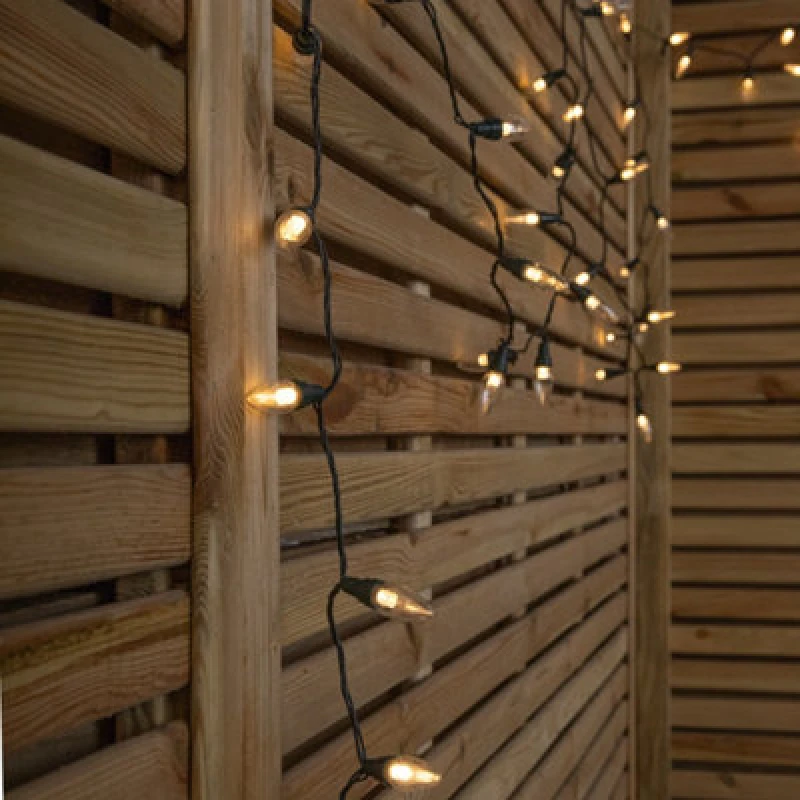 Image of Samuel Alexander 11.9M 120 LED Multi-Action Christmas String Lights C6 Bulbs In Warm White