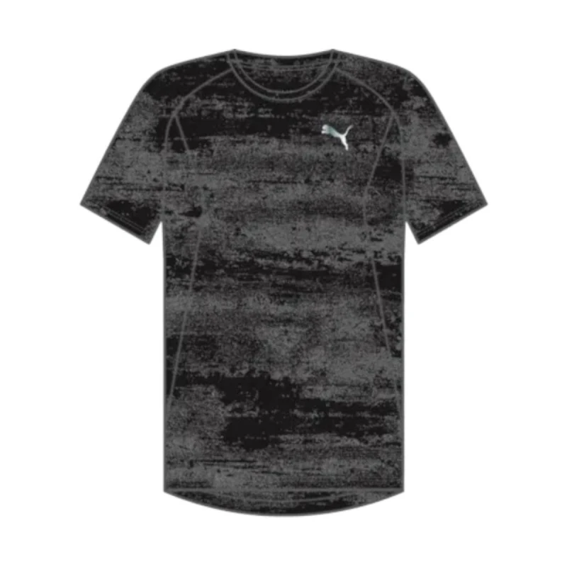 Image of Puma Run Velocity AOP Black T-Shirt, Size L