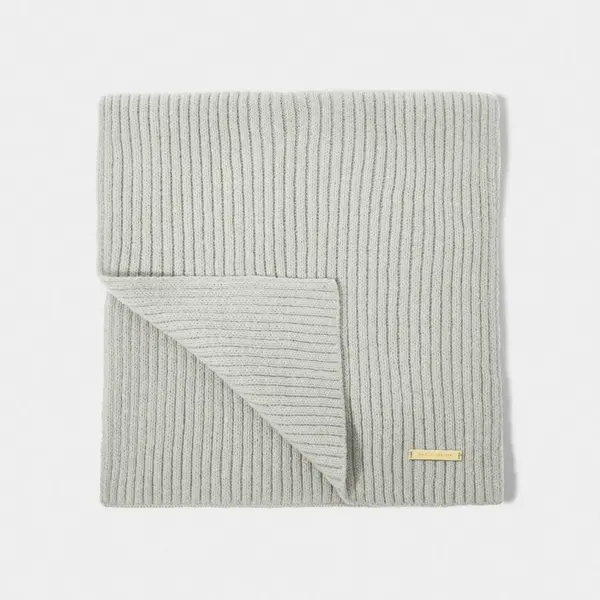 Image of Katie Loxton Grey Ribbed Knit Scarf KLS542