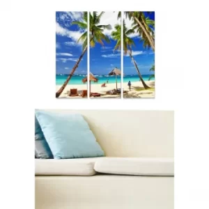 Image of MDF95224615 Multicolor Decorative MDF Painting (3 Pieces)