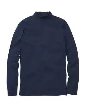 Image of Cotton Traders Long Sleeve Turtleneck Base Layer in Blue