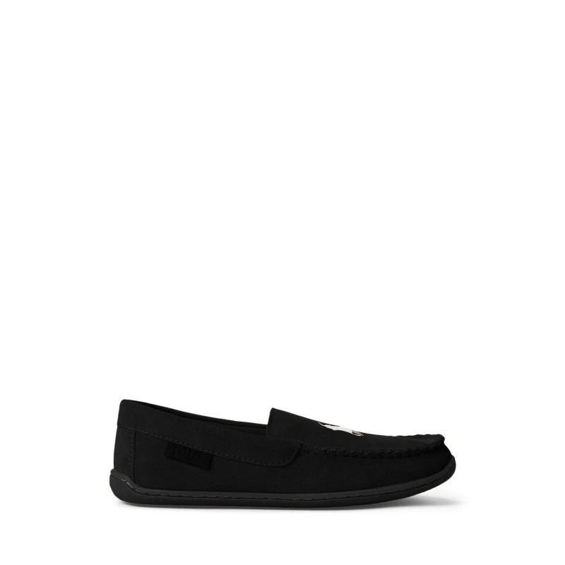 Image of Polo Ralph Lauren Brenan Suede Slippers - Black 7