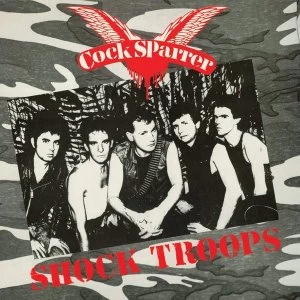 Image of Cock Sparrer - Shock Troops Red Galaxy Vinyl