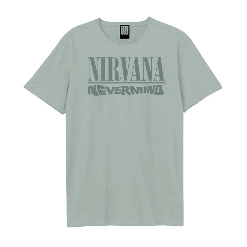 Image of Amplified Mens Nevermind Nirvana T-Shirt in Pale Blue Size: XS Pale Blue Male XS