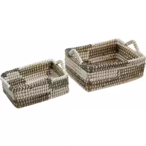 Image of Premier Housewares Straw Baskets Set of 2