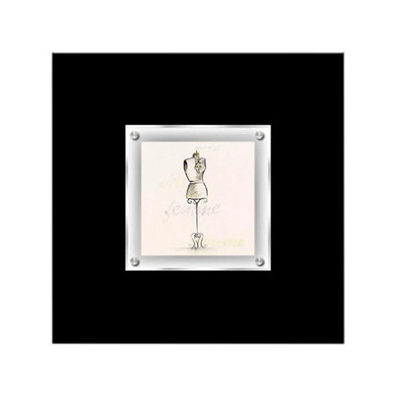 Image of Premier Housewares Boudoir Mannequin 1 Framed Wall Art Black