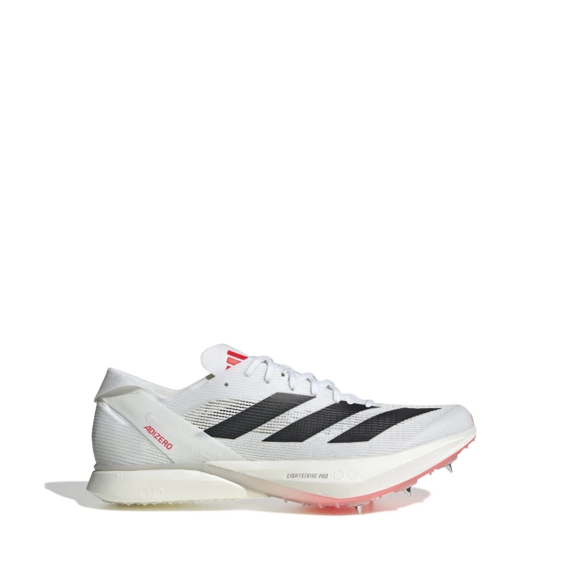 Image of adidas Unisex Adults Avanti Track Running Spikes White/Black/Red unisex 9.5 (44)