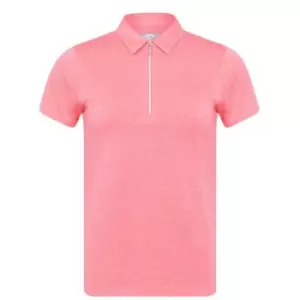 Image of Callaway quarter Zip Heritage Polo Shirt Ladies - Pink