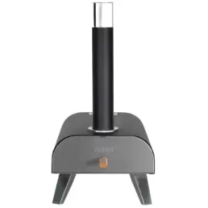 Image of Zanussi ZPO1BPC Black Painted Wood Pellet Black Pizza Oven With Paddle & Cover - Black