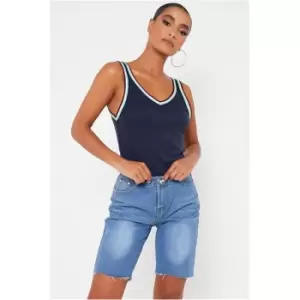 Image of I Saw It First Mid Wash Denim City Shorts - Blue