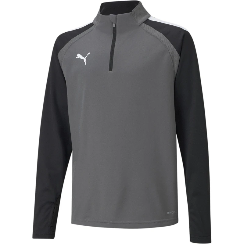 Image of Puma Unisex Kids Teamliga 1/4 Zip Fleece Grey unisex 5-6 Yrs