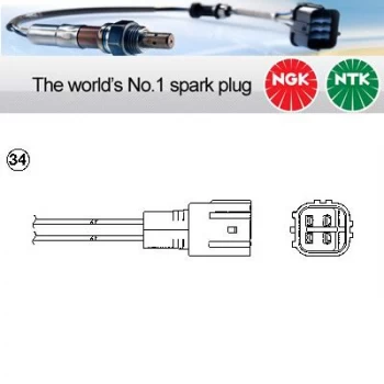 Image of 1x NGK NTK Oxygen O2 Lambda Sensor OZA384-E39 OZA384E39 (0473)