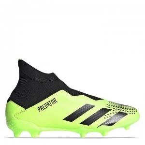 Image of adidas Predator 20.3 Laceless Junior FG Football Boots - SignGreen/Black