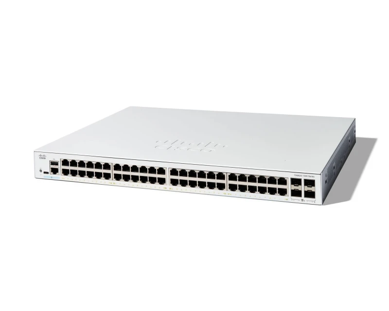 Image of Cisco Cisco Catalyst 1300-48T-4X Managed Switch, 48 Port GE, 4x10GE SFP+, Limited Lifetime Protection (C1300-48T-4X) C1300-48T-4X