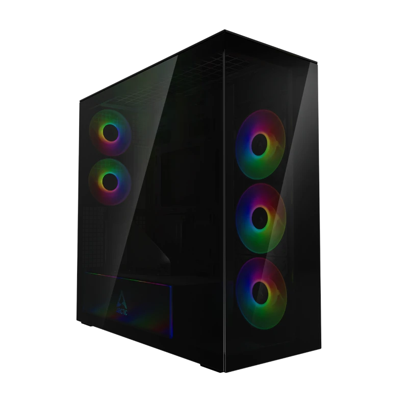 Image of ARCTIC Xtender Black - ARGB Mesh Airflow Tinted Glass Premium EATX Case - ACPCC00015A