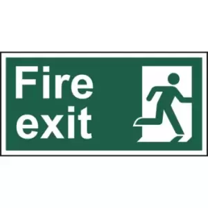 Image of Fire exit (Man right) - Sign - PVC (300 x 150mm)