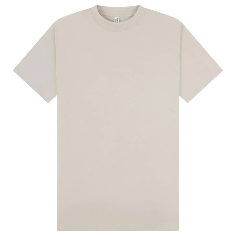 Image of Casual Classics Mens Combed Ringspun Cotton Tall Oversized T-Shirt in Stone Size: Small Stone Male S