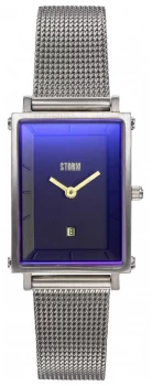 Image of STORM Issimo Lazer Blue Silver Steel Mesh Bracelet Watch