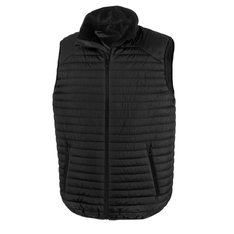 Image of Result Result Men Thermoquilt Gilet in True Black Size: Small True Black S Male 5063527314352