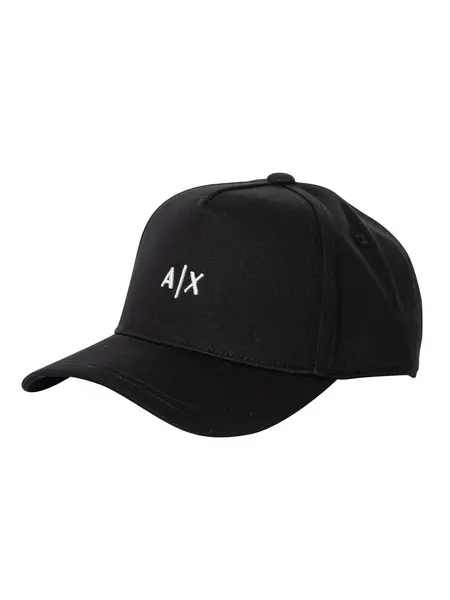 Image of Armani Exchange Logo Baseball Cap Black/White One Size