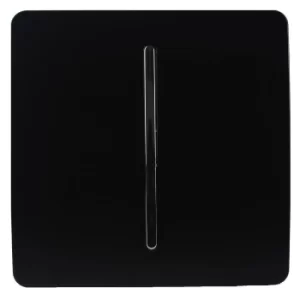 Image of Trendi Switch 1 Gang 2 Way 10A Rocker Light Switch in Screwless Matt Black