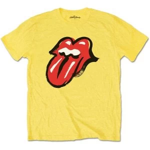Image of The Rolling Stones - No Filter Tongue Unisex Medium T-Shirt - Yellow
