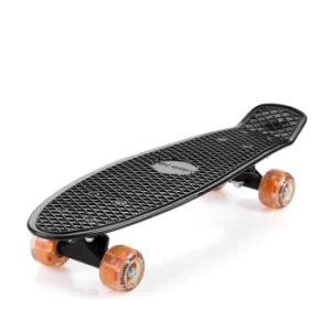 Image of Retro Skateboard Black/Orange with LED