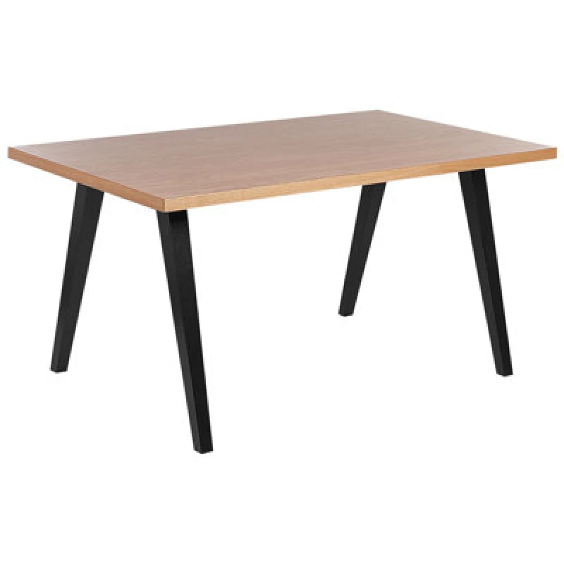 Image of Beliani Dining Table Lenister Brown/ Black 150 Cm 90 Cm