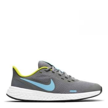 Image of Nike Revolution 5 Big Kids Running Shoe - Grey/Blue