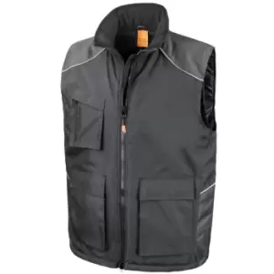 Image of Result Unisex Work-Guard Vostex Bodywarmer / Gilet / Workwear (M) (Black)