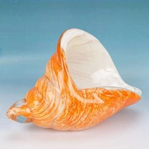 Image of Objets d'Art Handmade Glass Figurine - Conch Shell
