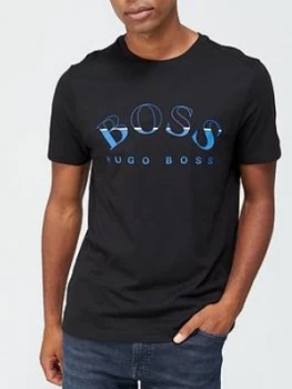 Image of Hugo Boss Logo 1 Print T-Shirt Black Size S Men