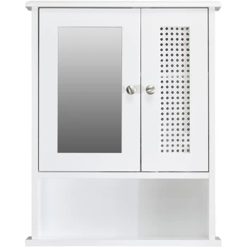 Image of House&homestyle - White Bathroom Double Door Wall Cabinet - White
