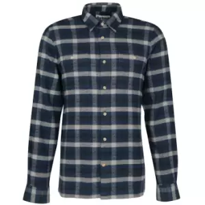 Image of Barbour Mens Thompson Shirt Navy Medium