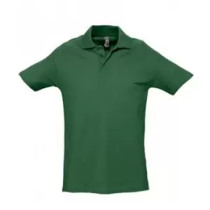 Image of SOLS Mens Spring II Short Sleeve Heavyweight Polo Shirt (M) (Forest Green)